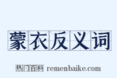 蒙衣反义词是什么意思的图片